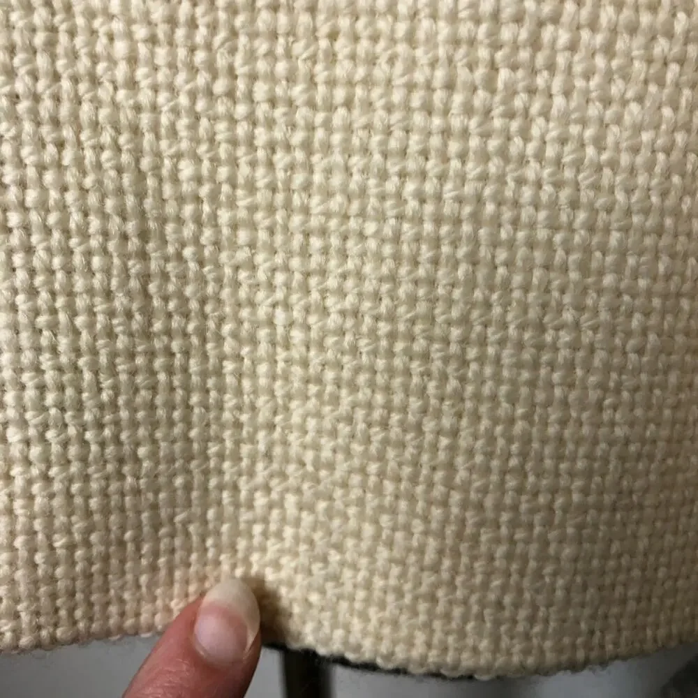 Rebecca Taylor cream tweed fur studded collar wool blend blazer size 6